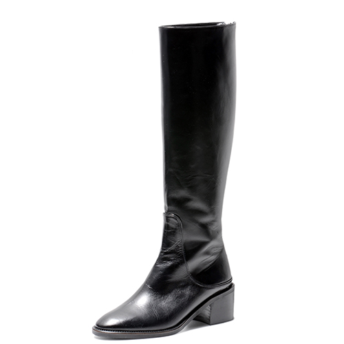 BLACK LEATHER RIDING BOOTS 4.7&#039;0.8