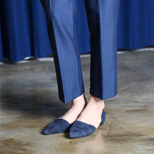 NAVY SUEDE SEPARATED FLATS 0.5