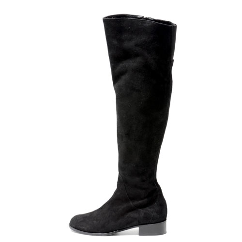 GORE POINT BLACK SUEDE KNEE BOOTS 3&#039;0.5