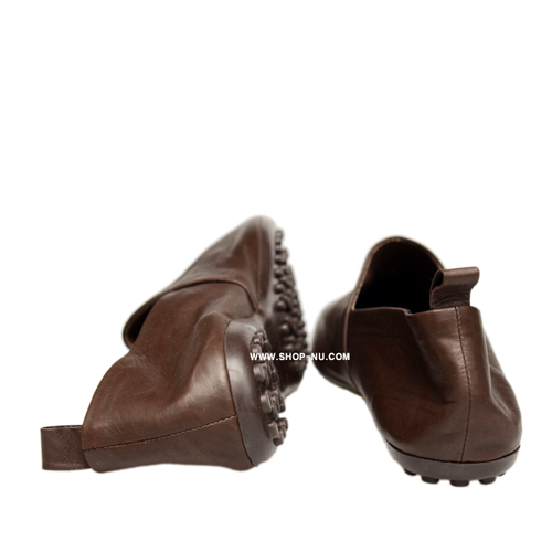 DARK BROWN LEATHER DRIVING SHOES.1