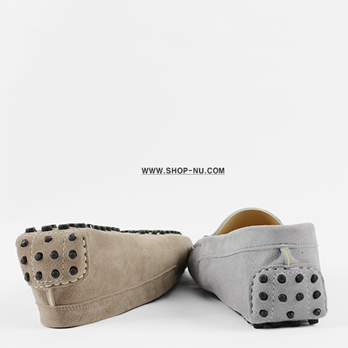 TAUPE/GRAY SUEDE DRIVING SHOES