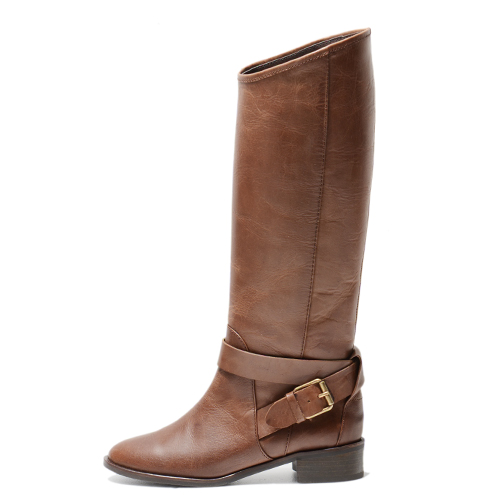 BUNT BROWN LEATHER VINTAGE RIDING BOOTS 3&#039;0.7